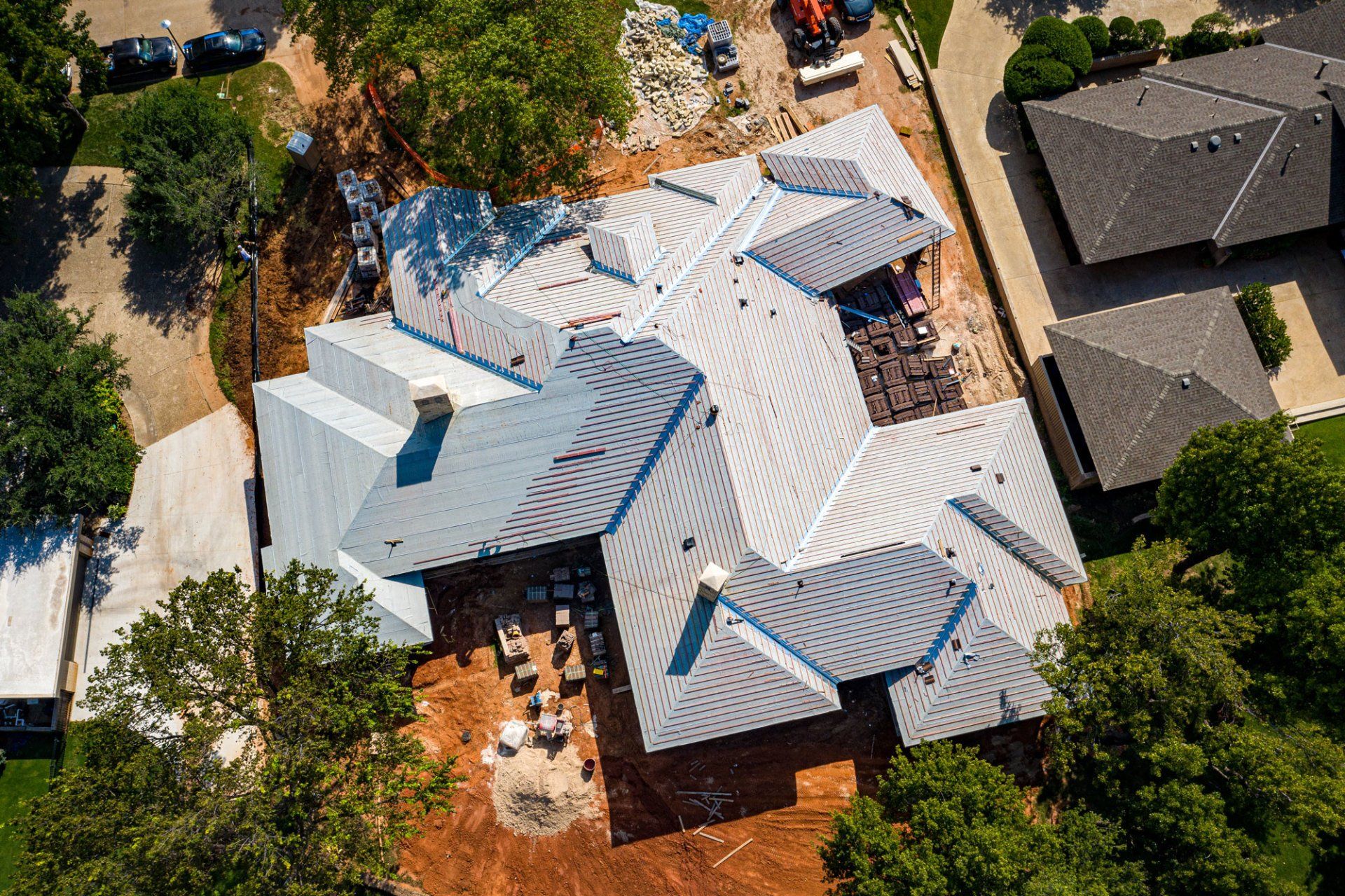 New High-End Residential Roof Construction