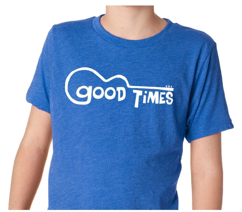 Good Times Guitar T-Shirt in Blue
