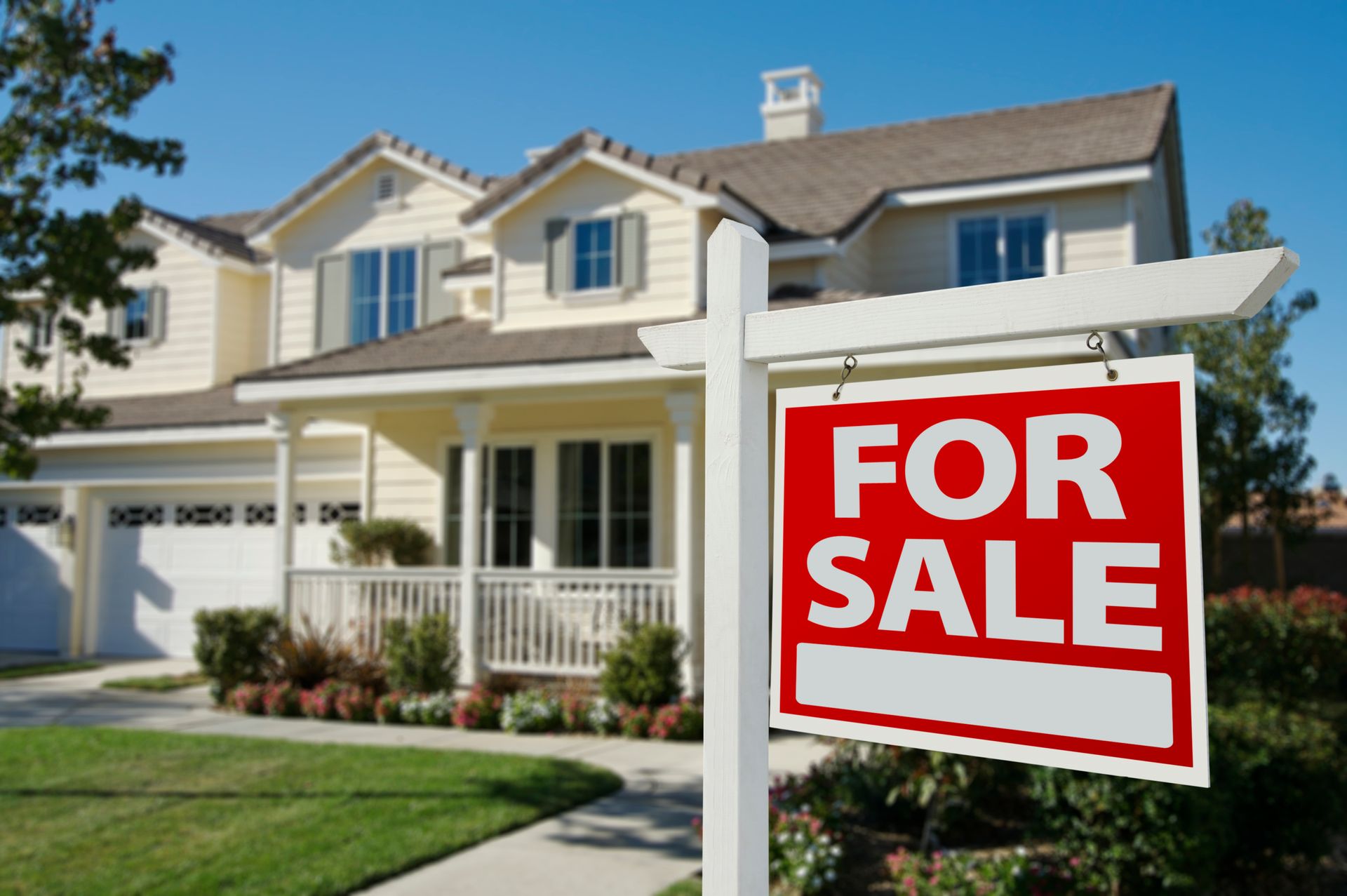 Home for sale during springtime