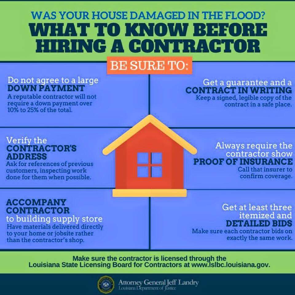 Louisiana Disaster Resource: What to know before hiring a contractor