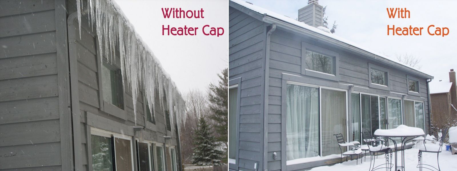 with and without Heater Cap