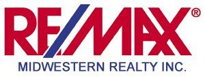 The logo for remax midwestern realty inc.