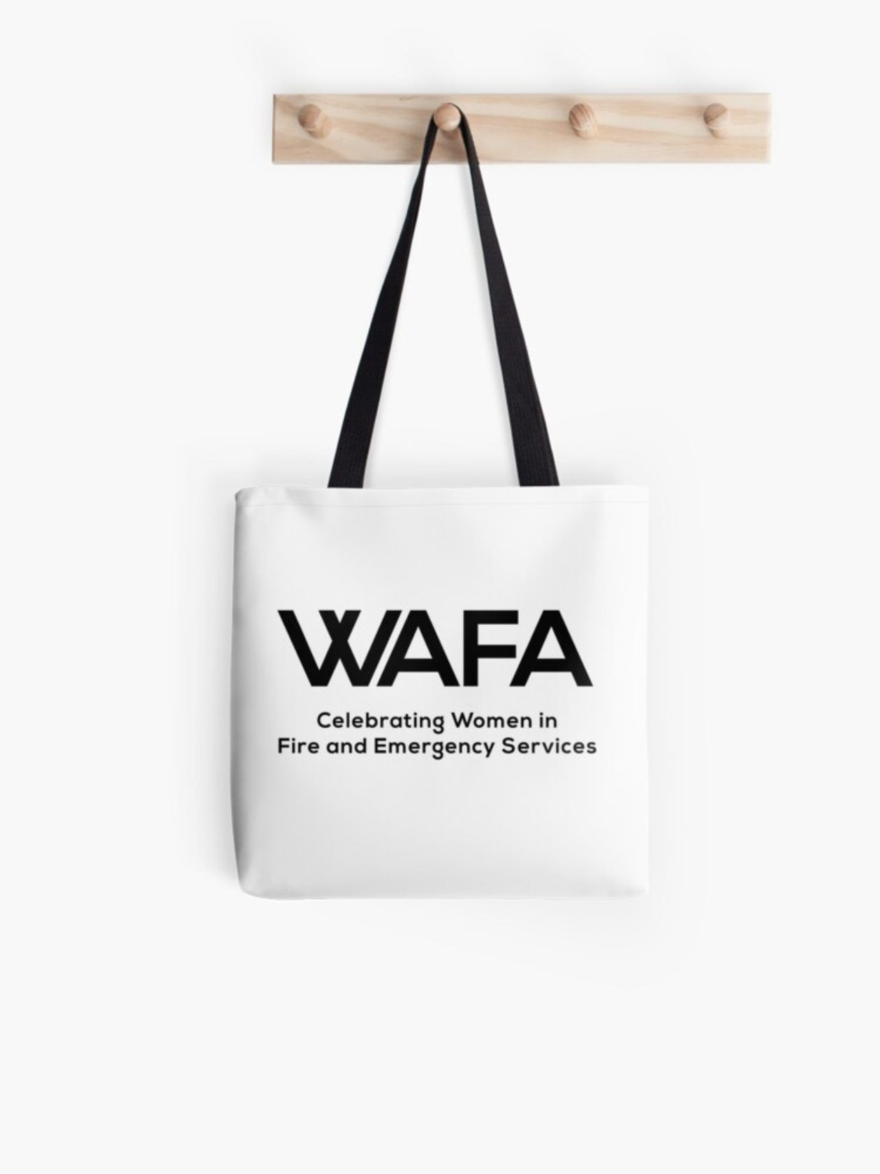 White tote bag with 
