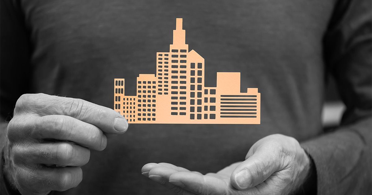 Black and white image of business insurance