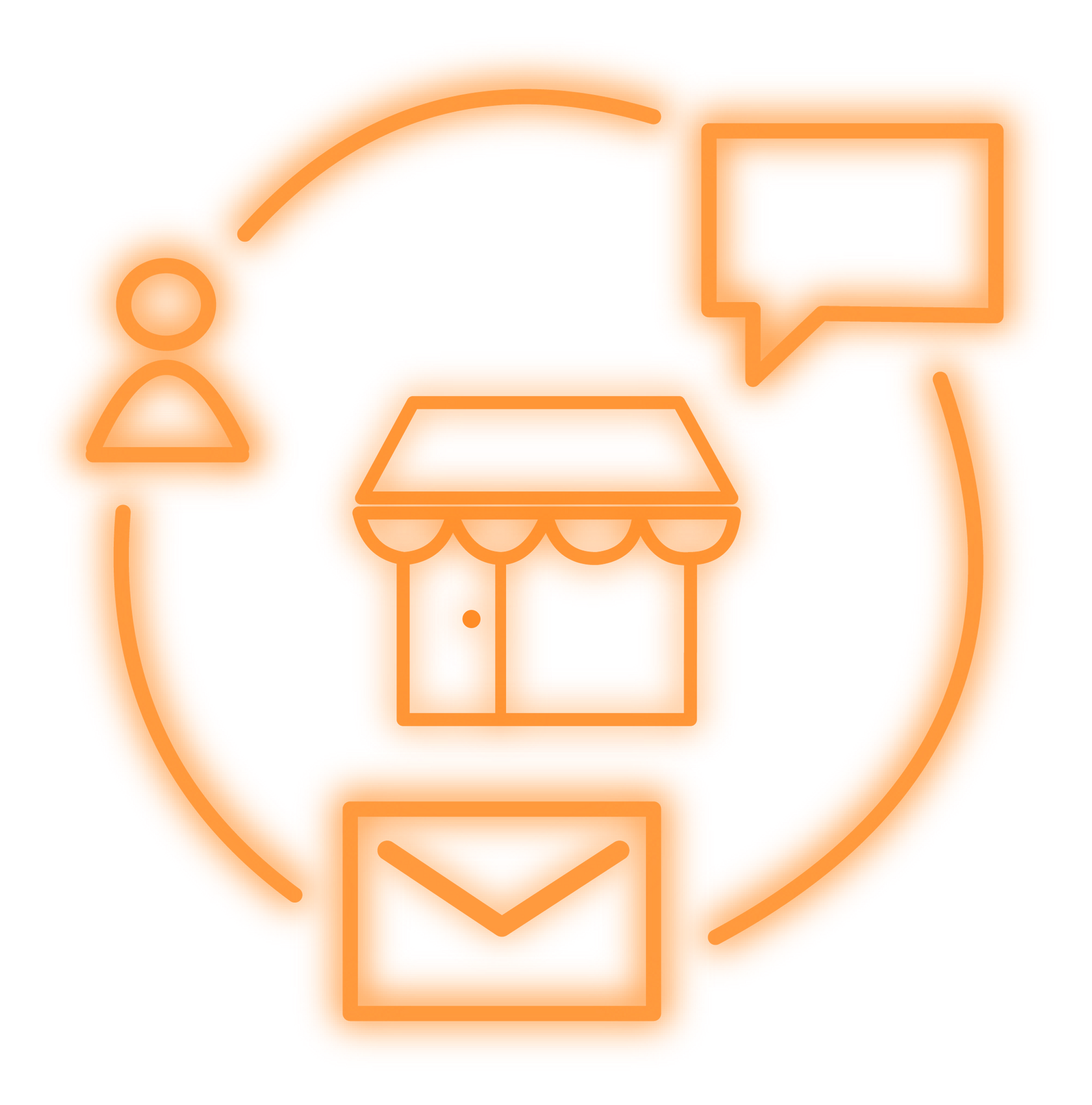 Pangea orange local shop contact icon