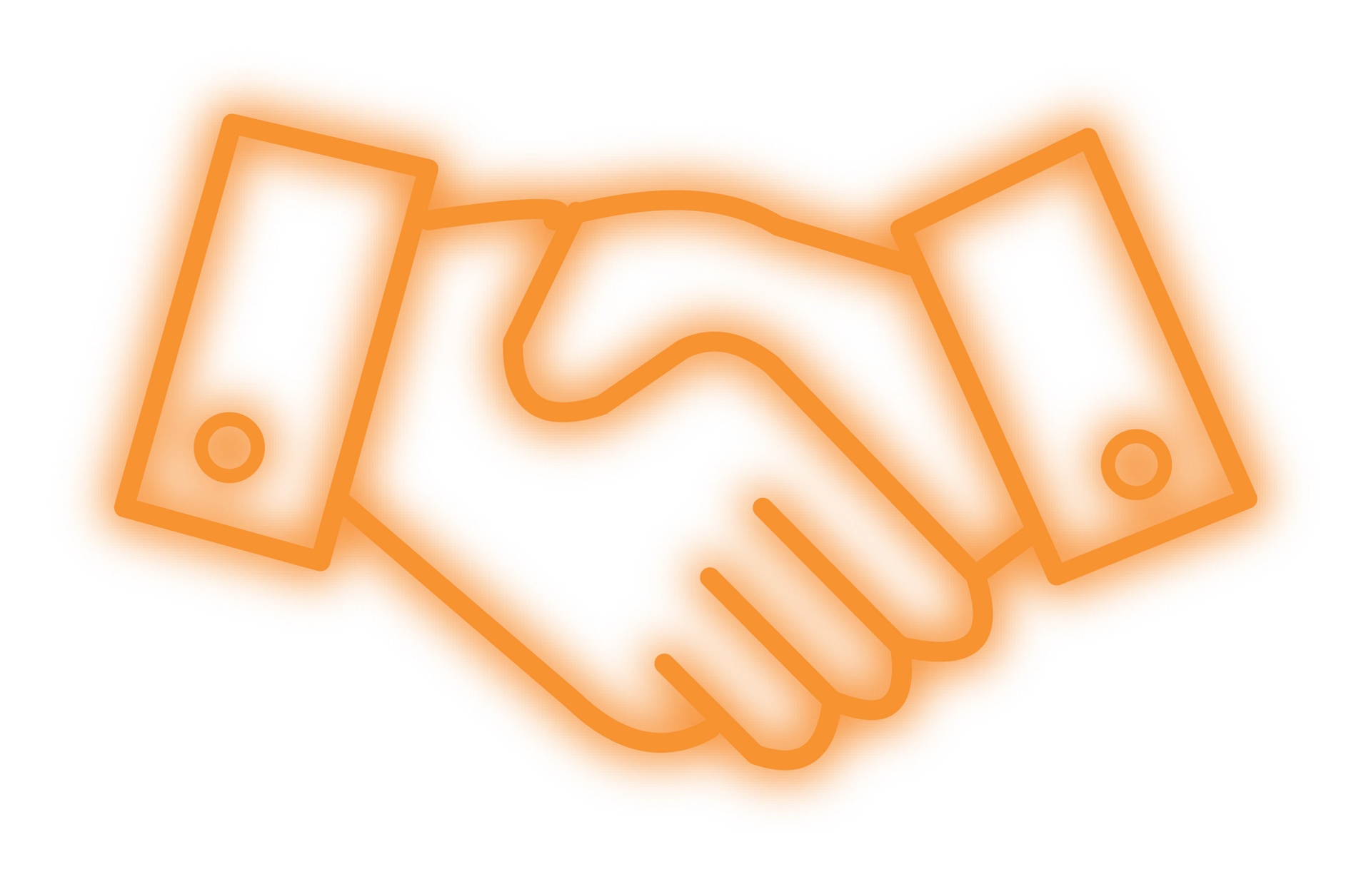 Pangea Insurance orange handshake icon
