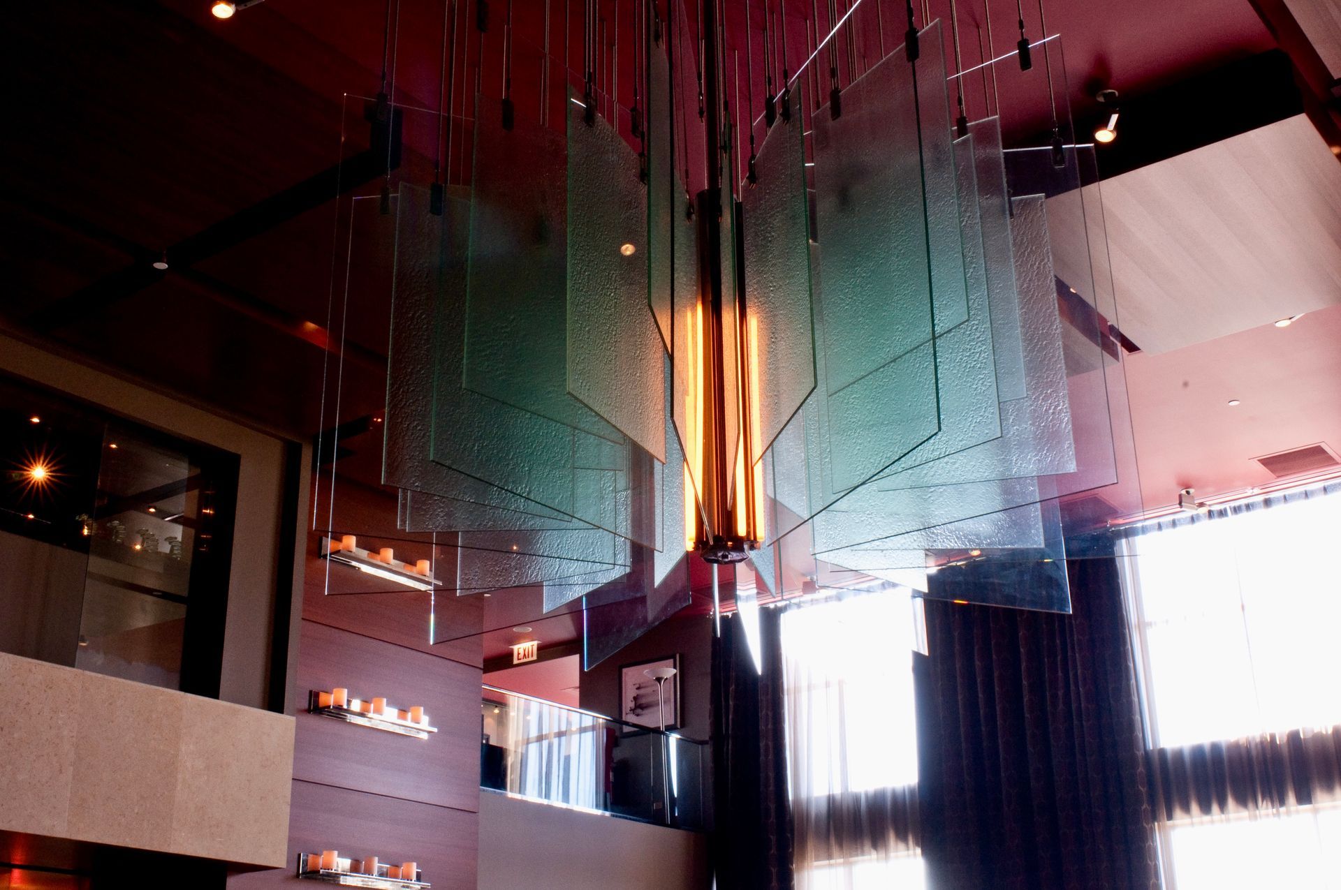 cast glass texture light fixture