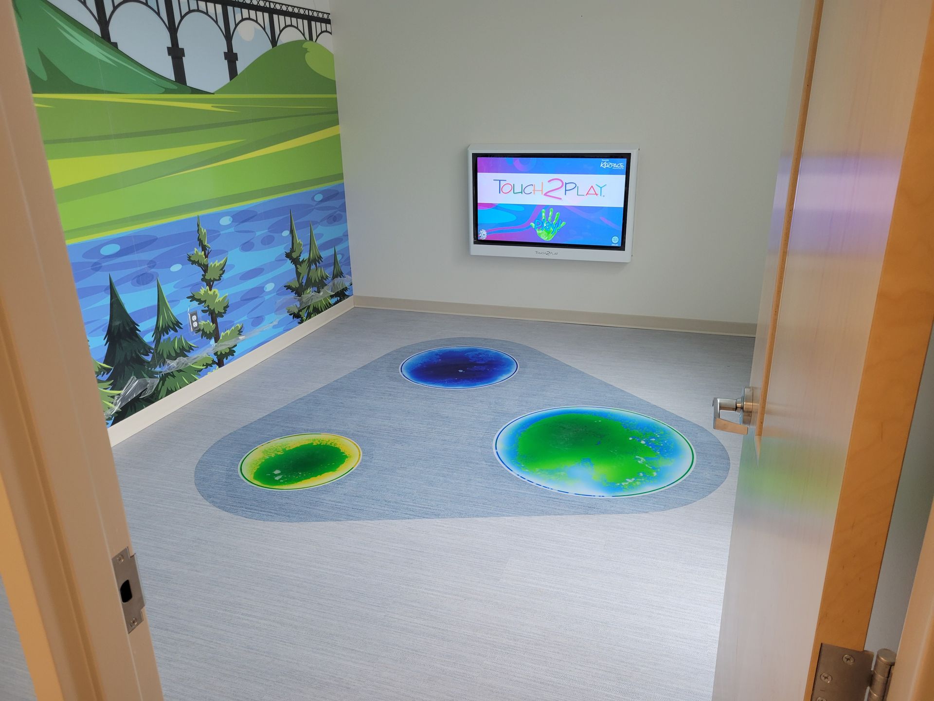 liquid lava floor tiles in office