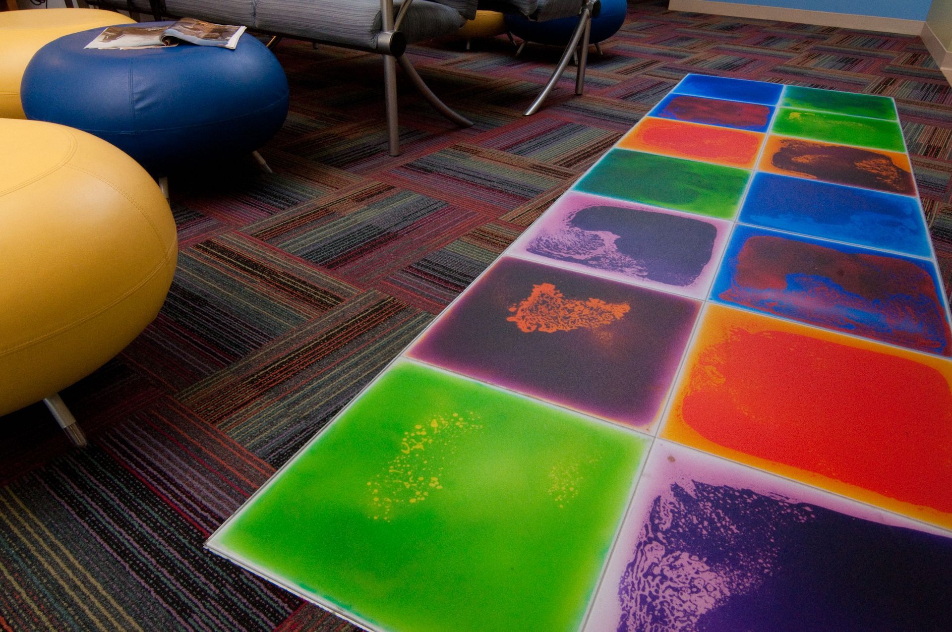 Interactive Liquid Lava™ tiles at a children's hospital.