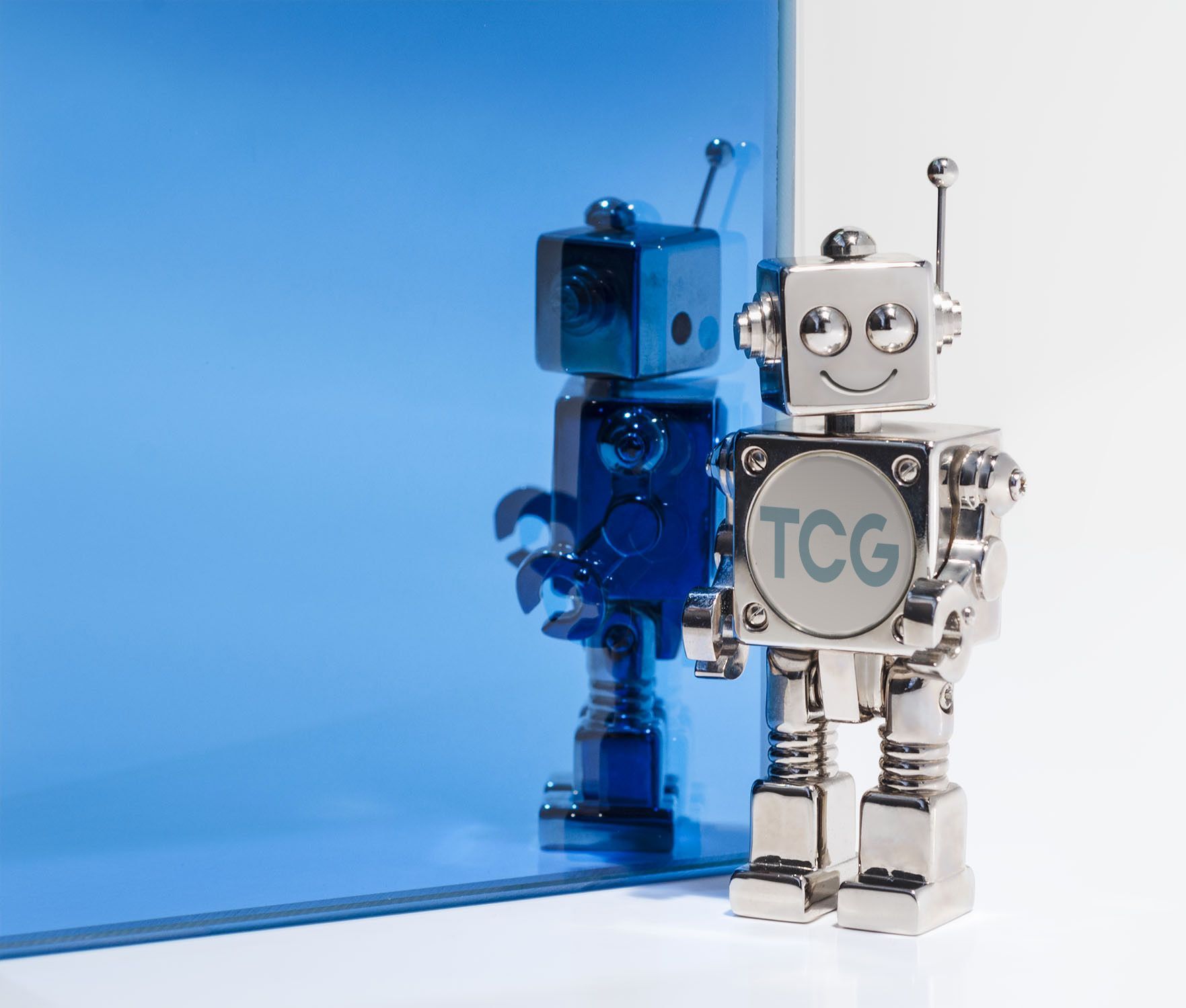 Blue Grey Colored Mirror