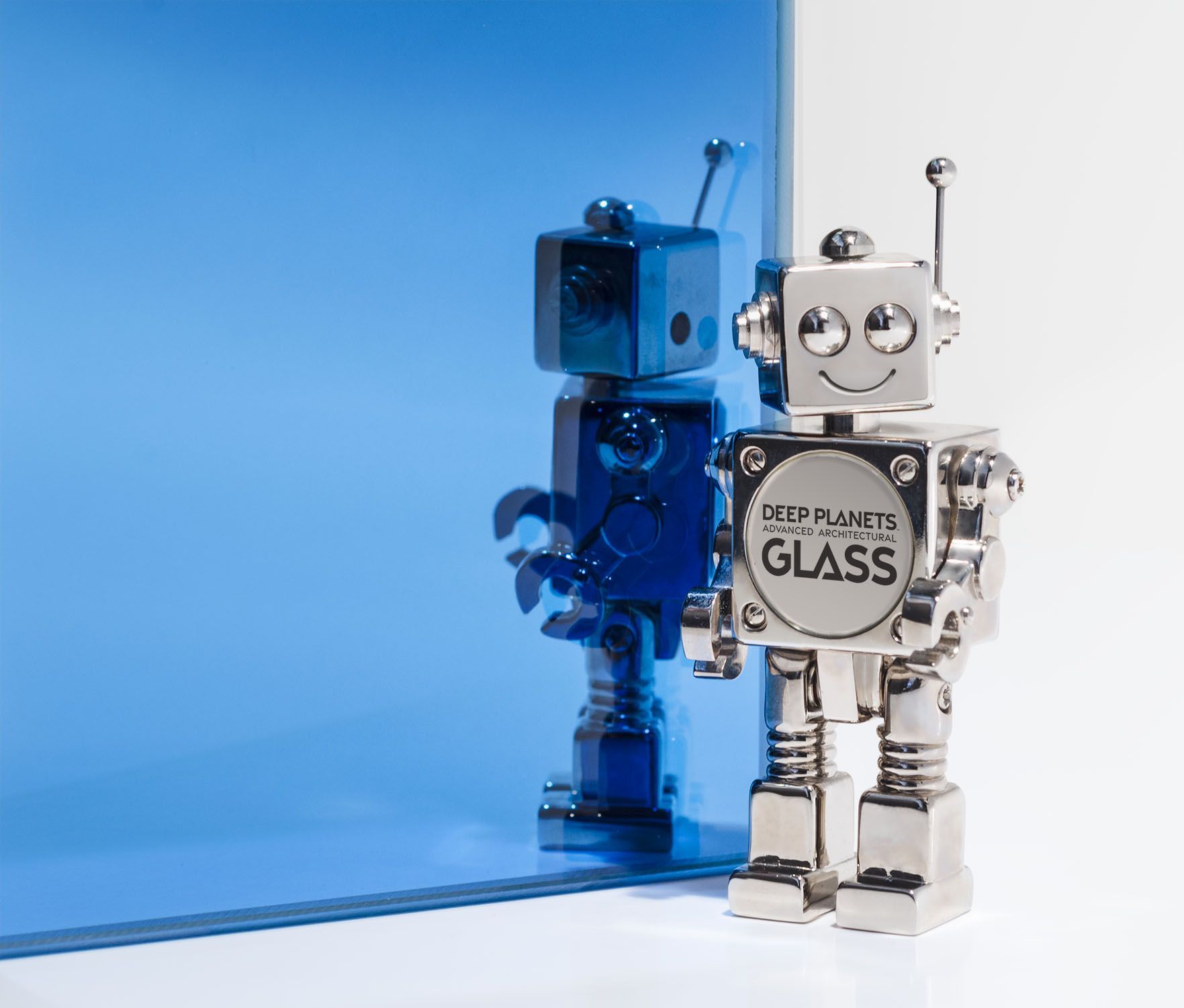 gem blue colored mirror