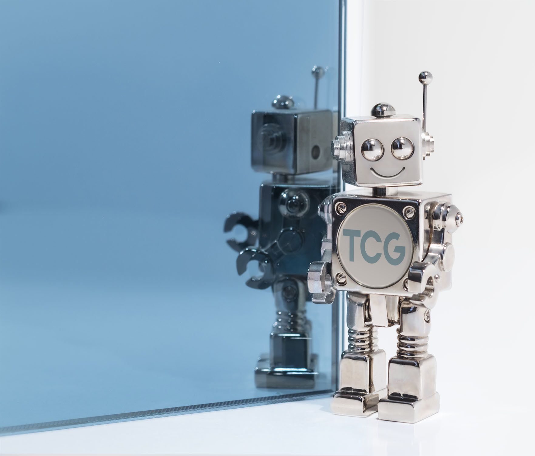 Blue Grey Colored Mirror