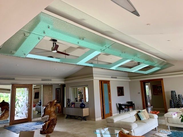 cast glass ceiling panels