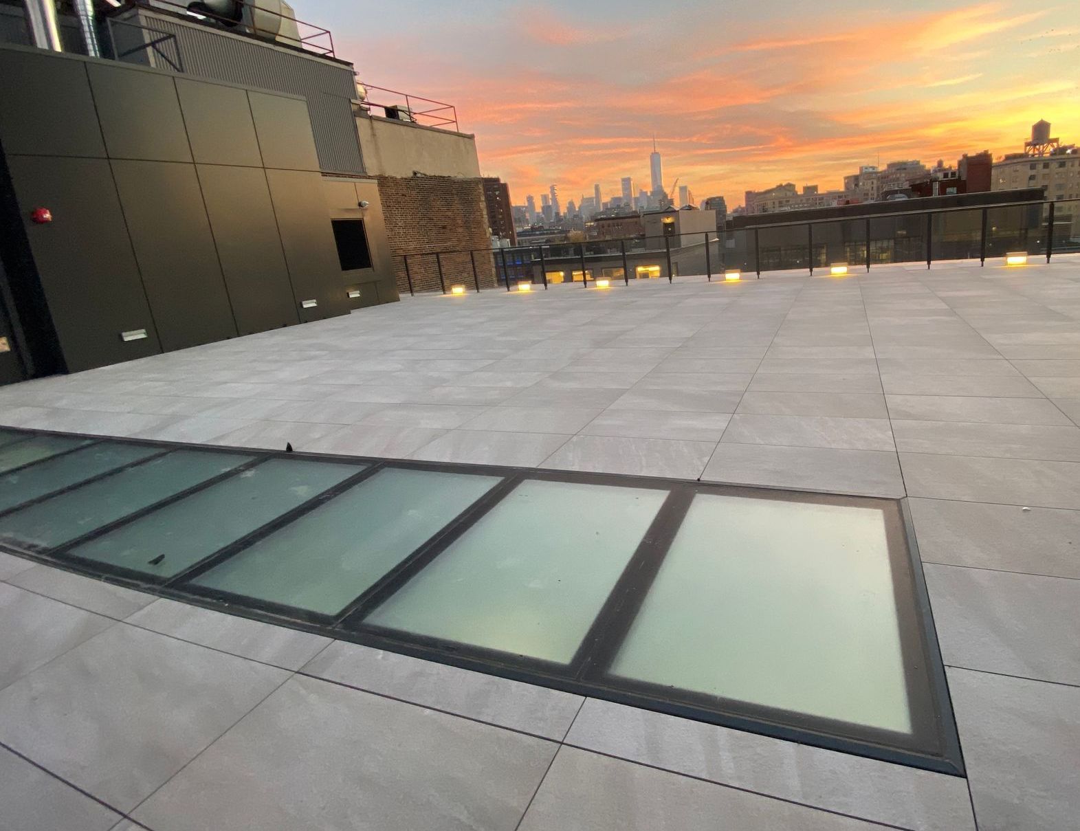roof top walkable glass skylights