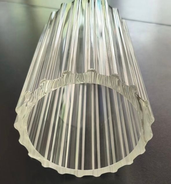 A clear cast glass tube