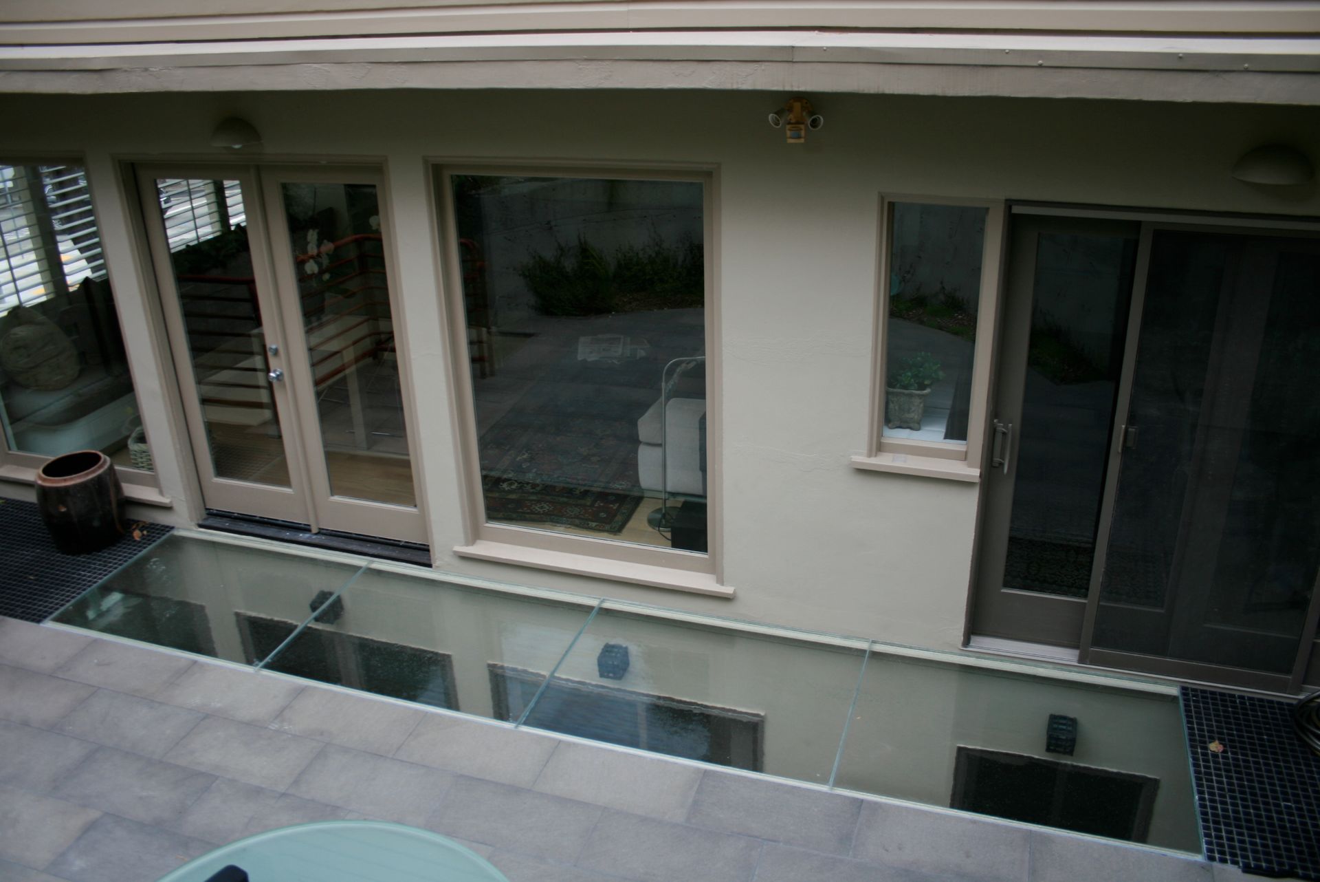 walkable glass skylight residential home