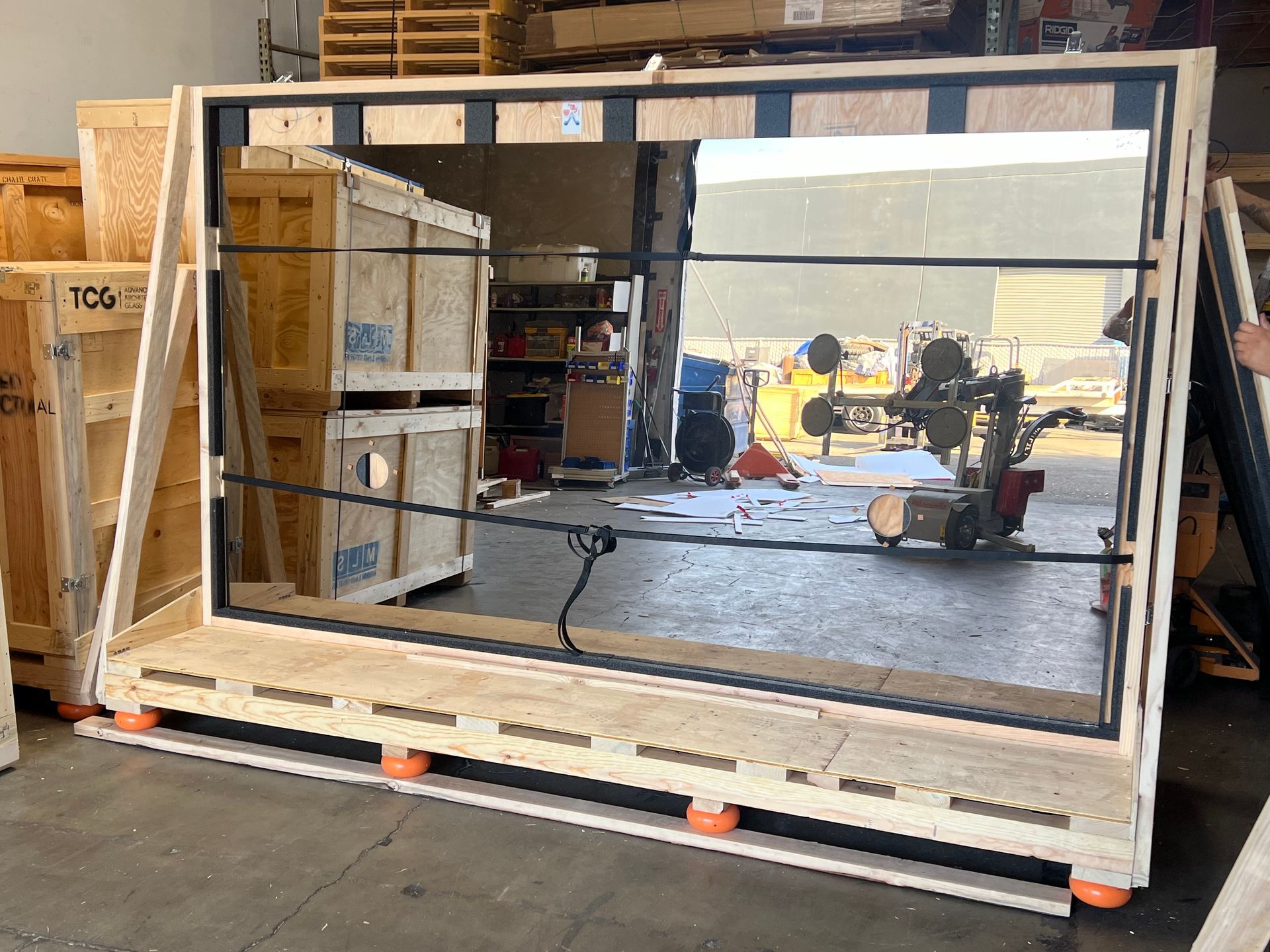 interior wood crate