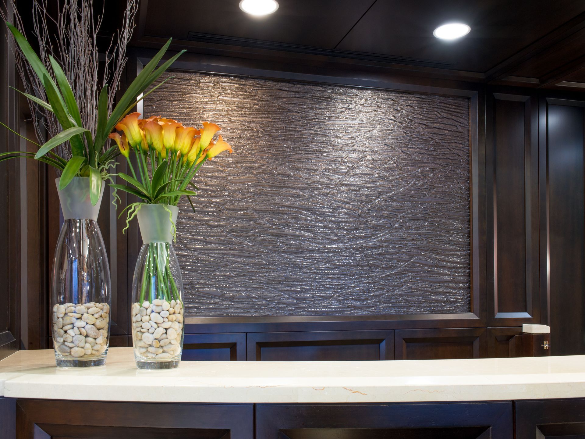 cast glass texture niche