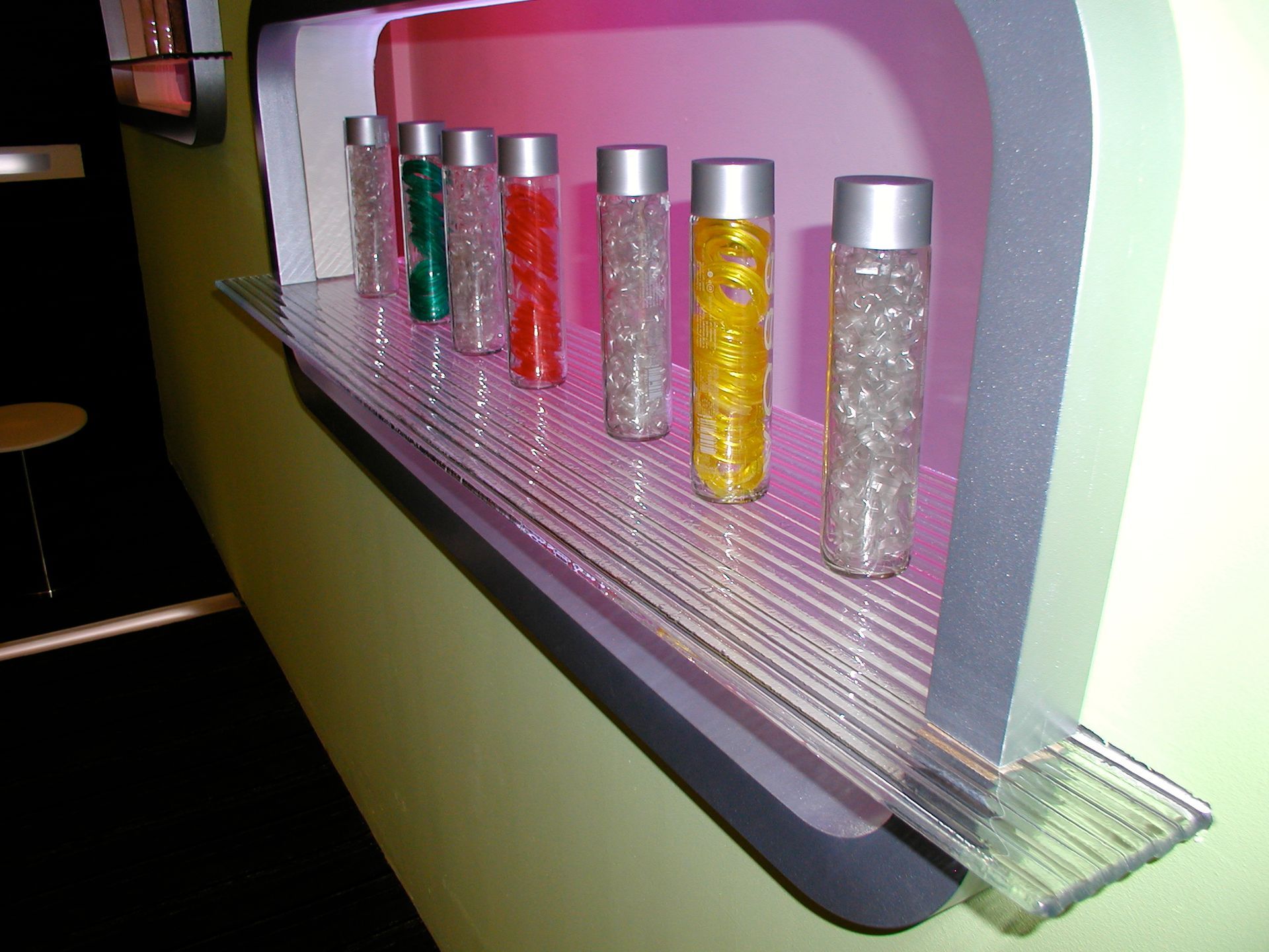 ribbed cast glass shelf