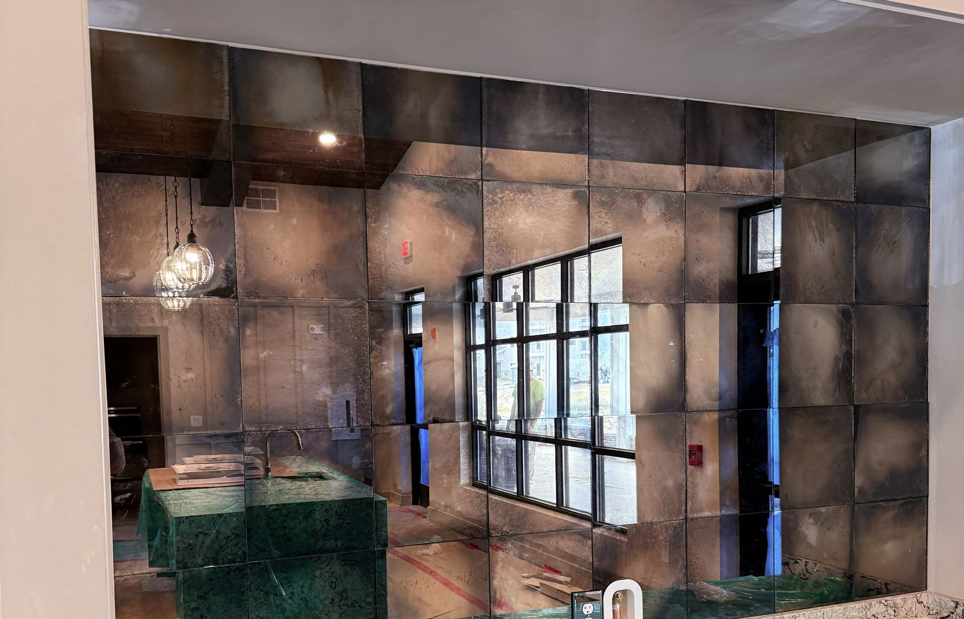 antique mirror walls