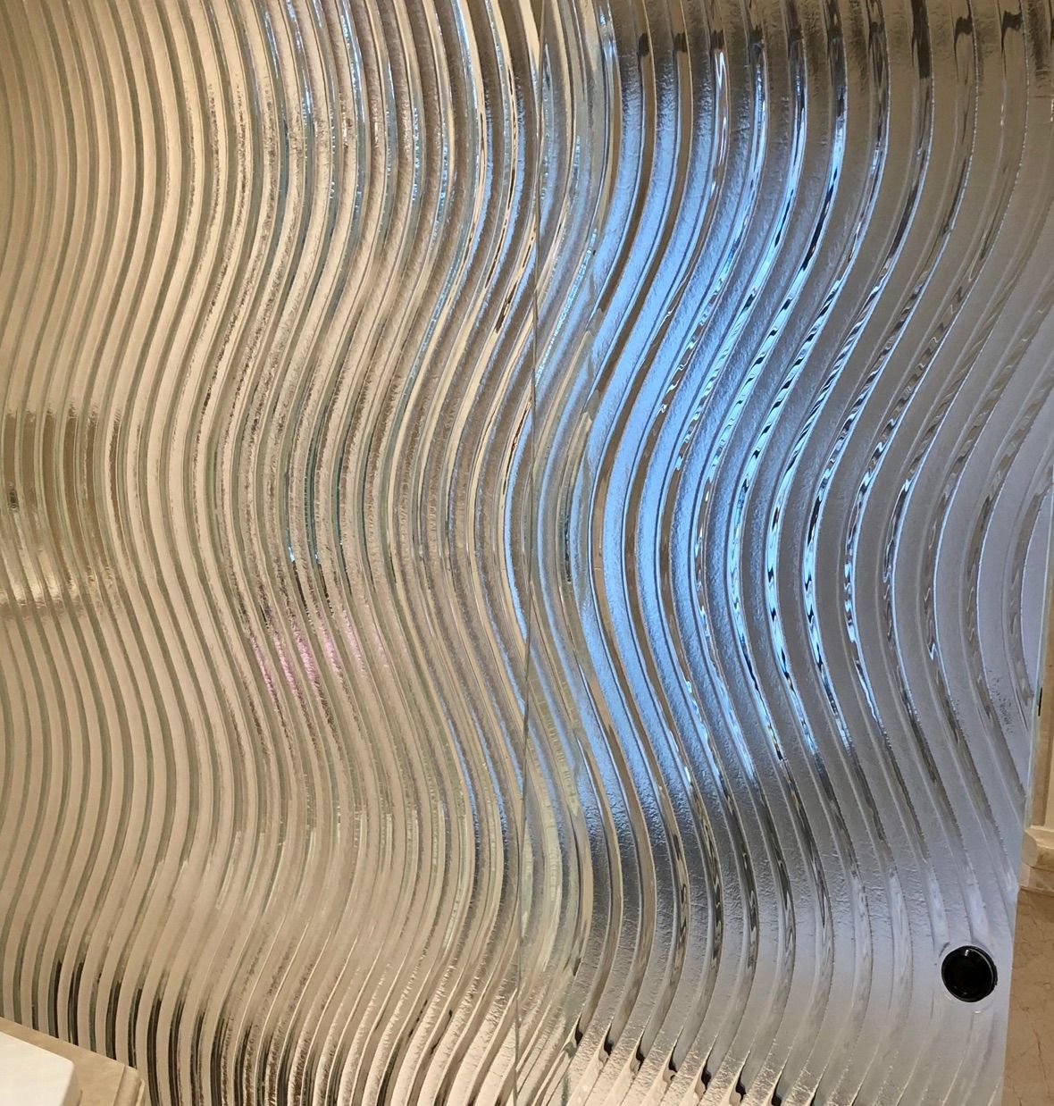 cast glass shower panels