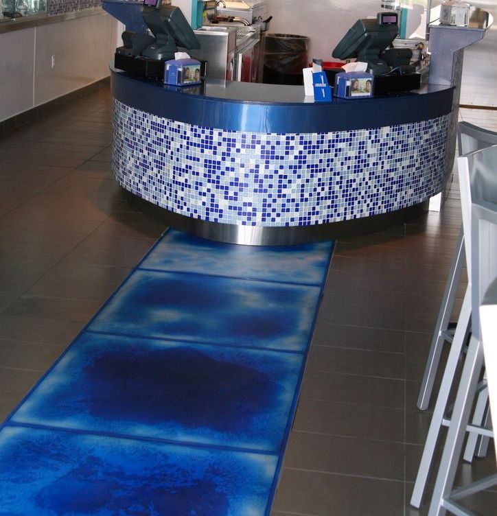 ice coloroed liquid lava floor tiles
