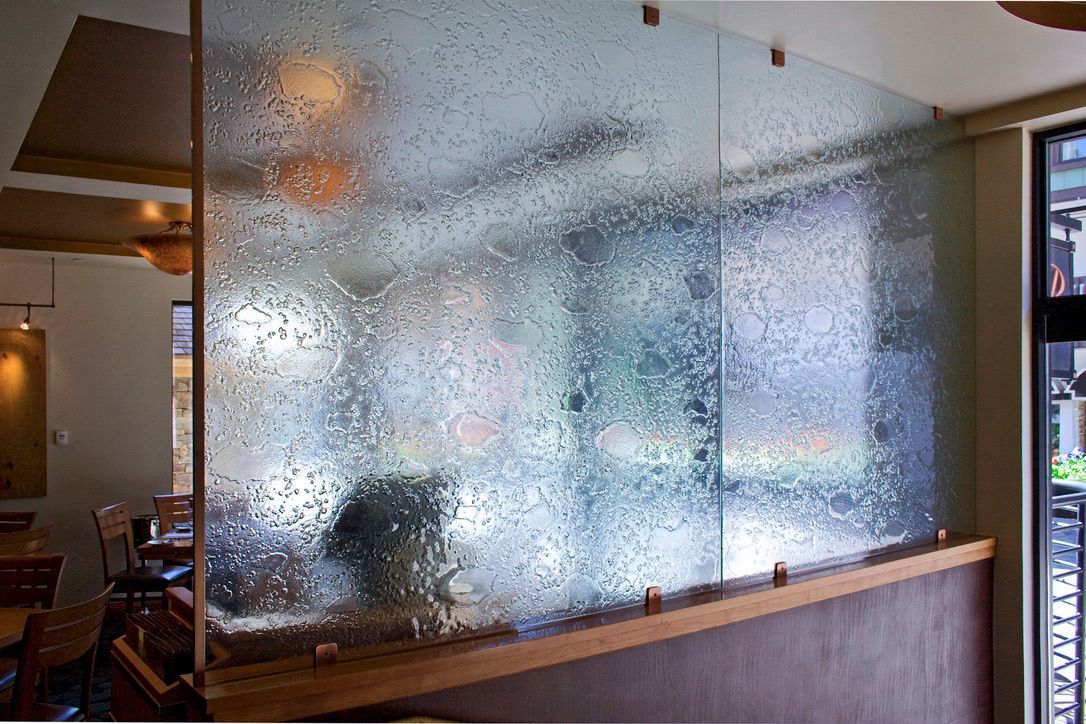cast glass texture entrance panel