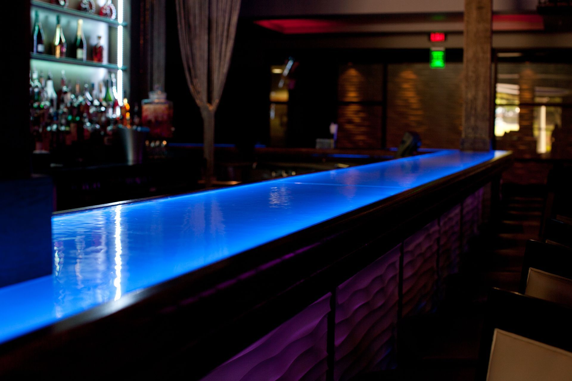 TCG Glass Countertop with integrated LED lighting