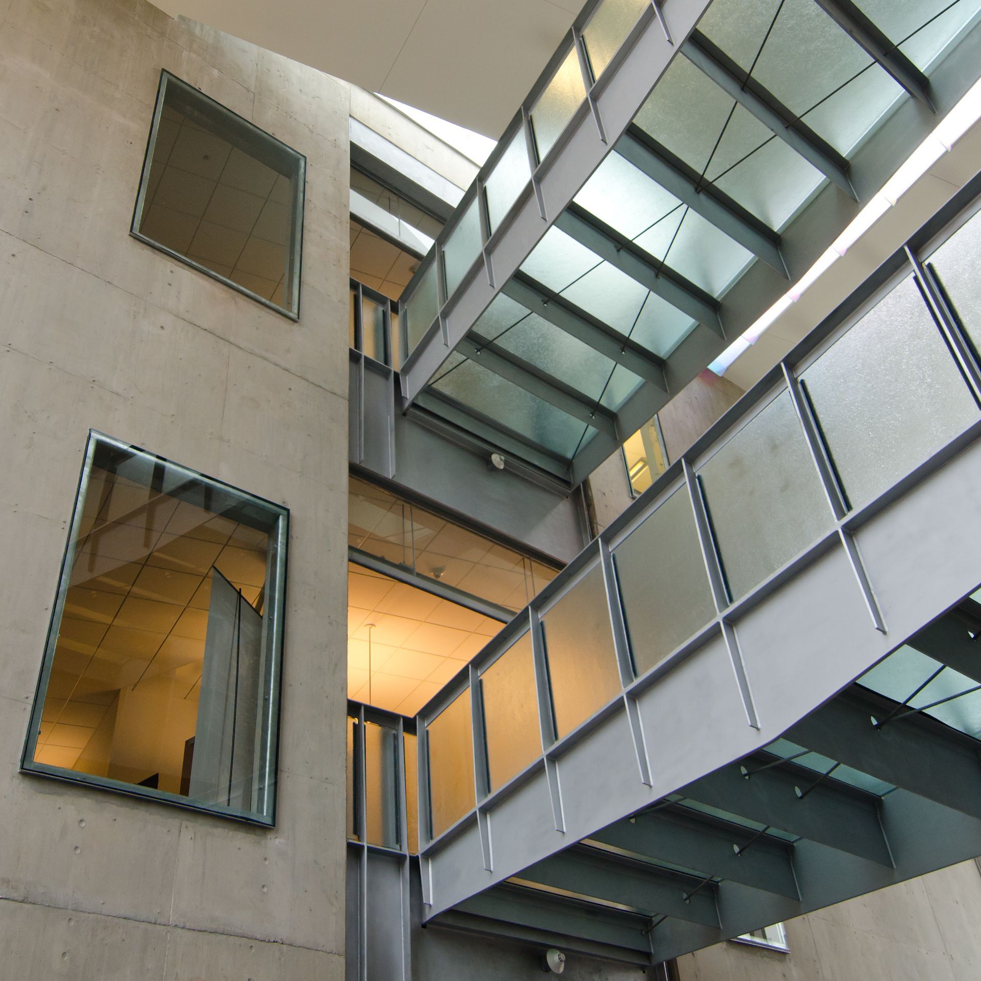 glass flooring bridge OKC Federal project