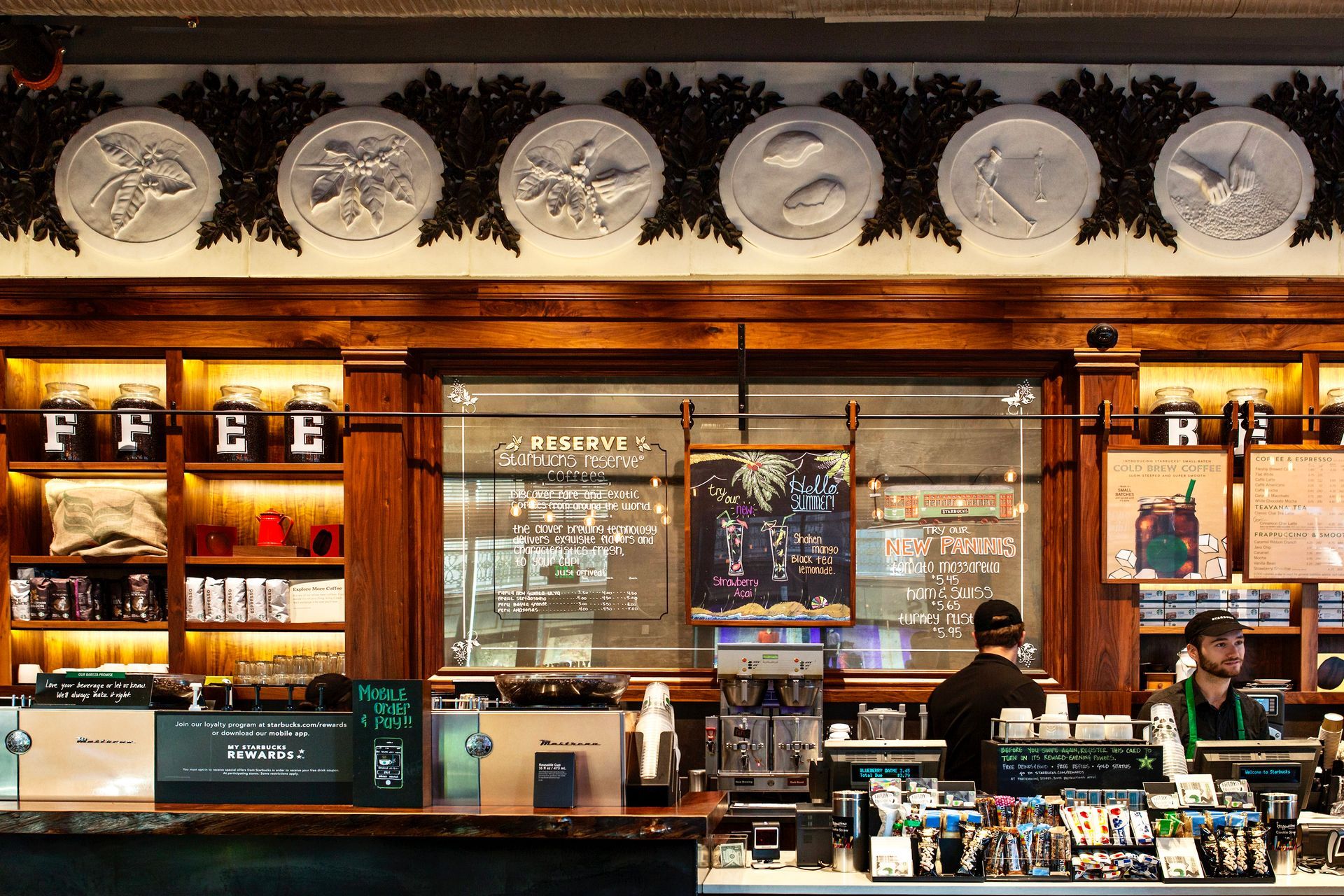 antique mirrors at starbucks new orleans