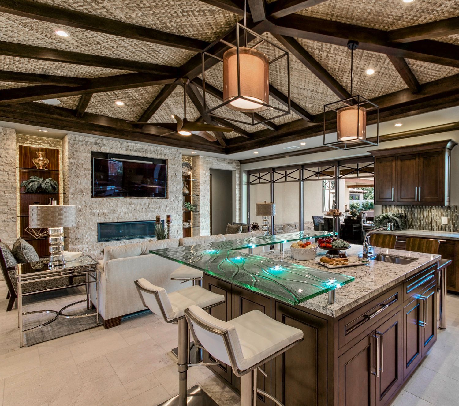 cast glass texture glass counter top