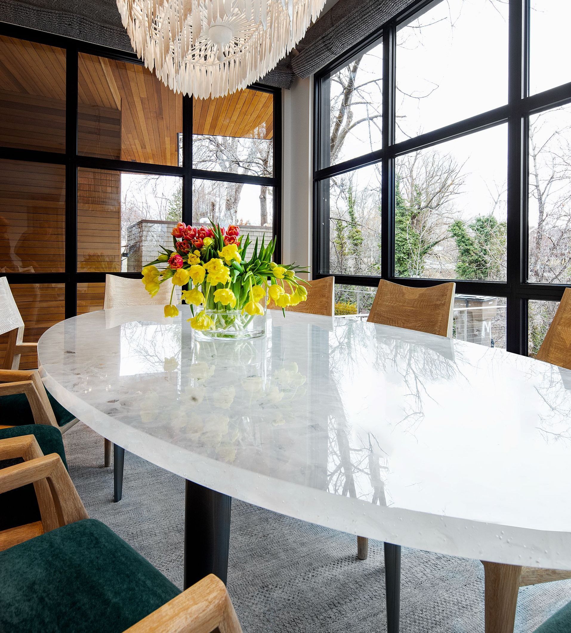 Smoke glass table top