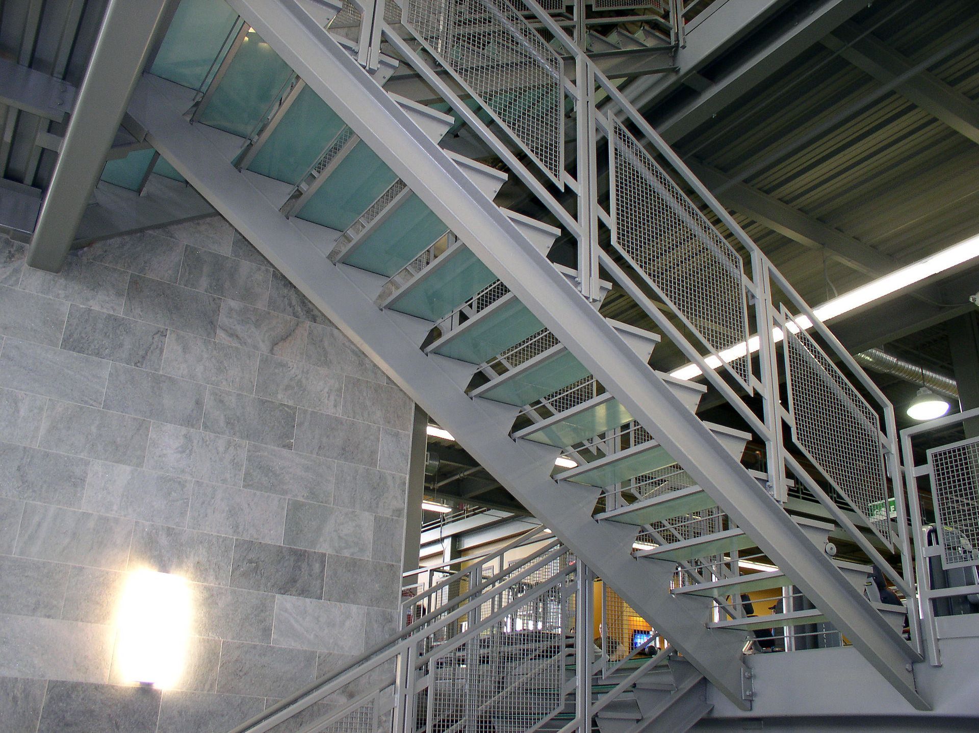 glass treads at Golds Gym