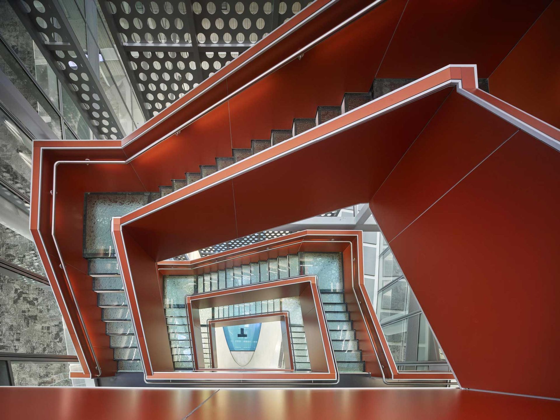 stunning glass staircase