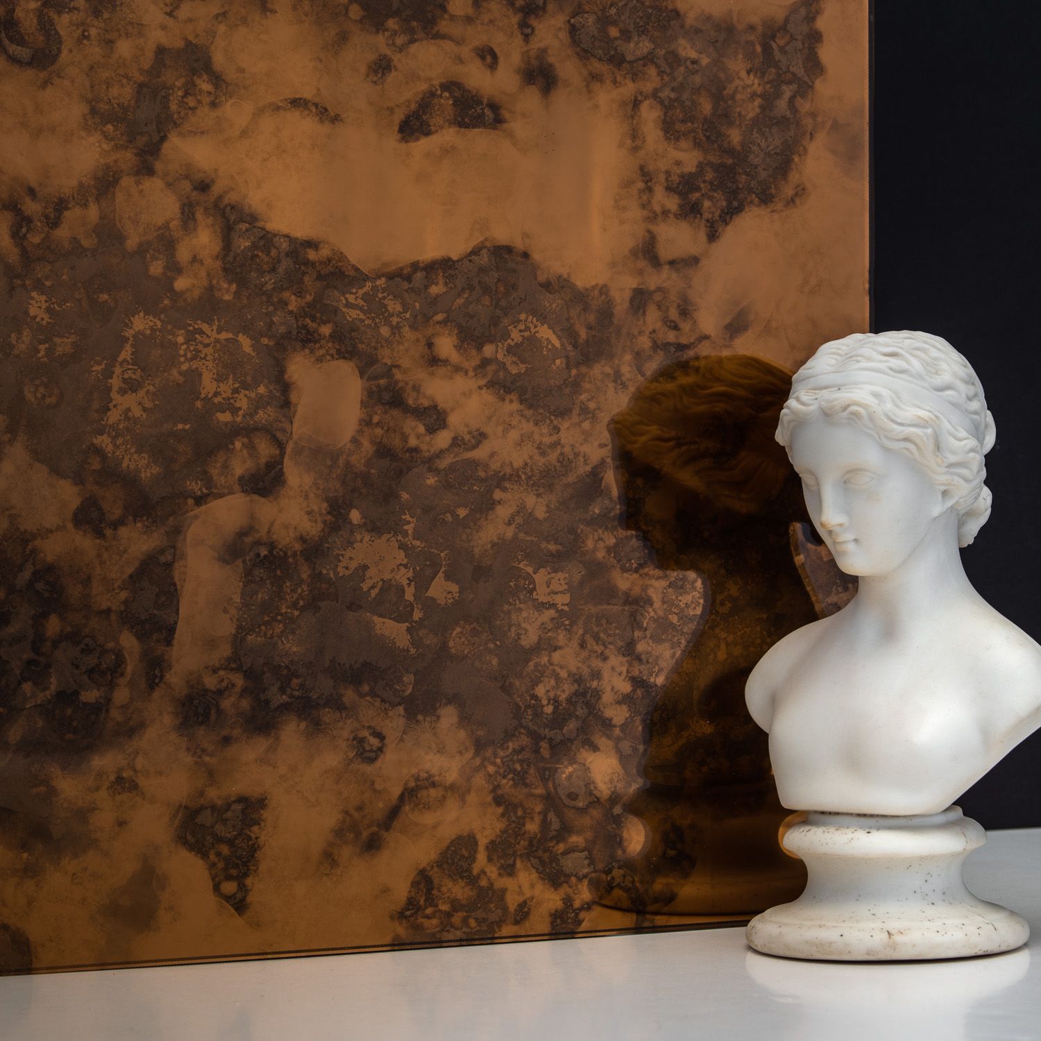 gold bronze antique mirror finish
