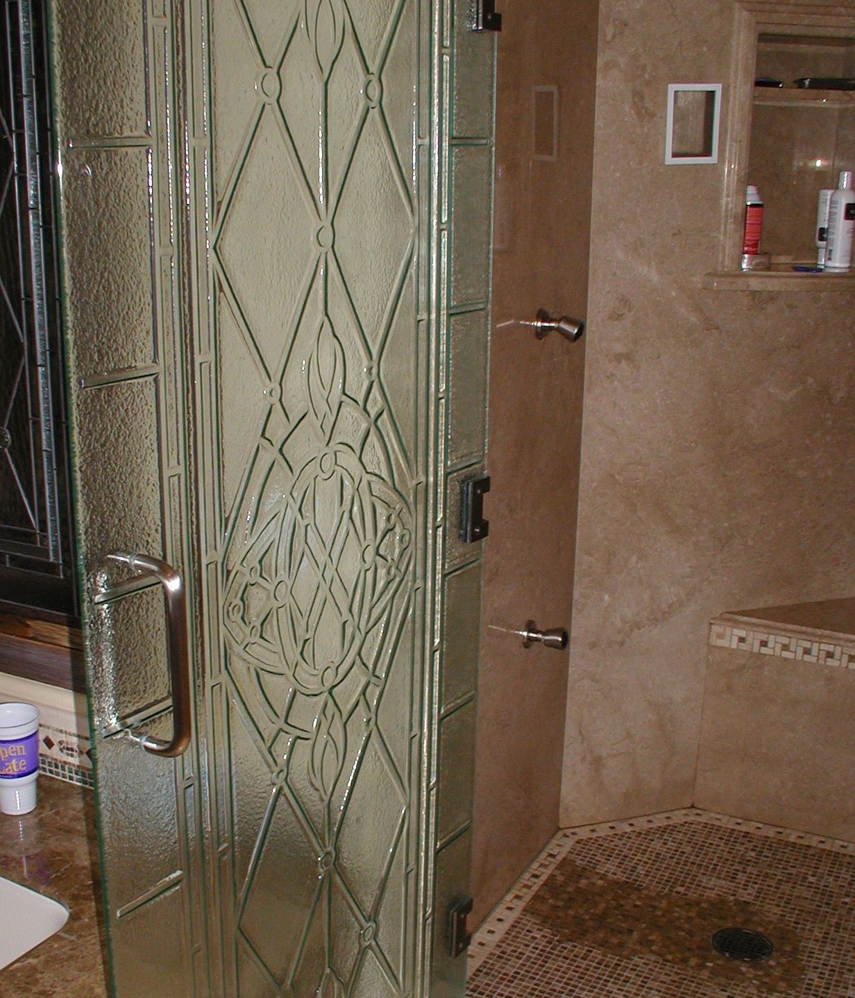 custom cast glass shower door