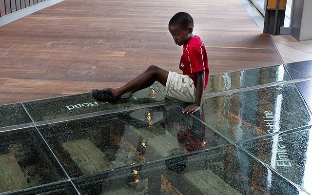 Glass floor at the Waterloo Region Museum (Ontario, Canada)