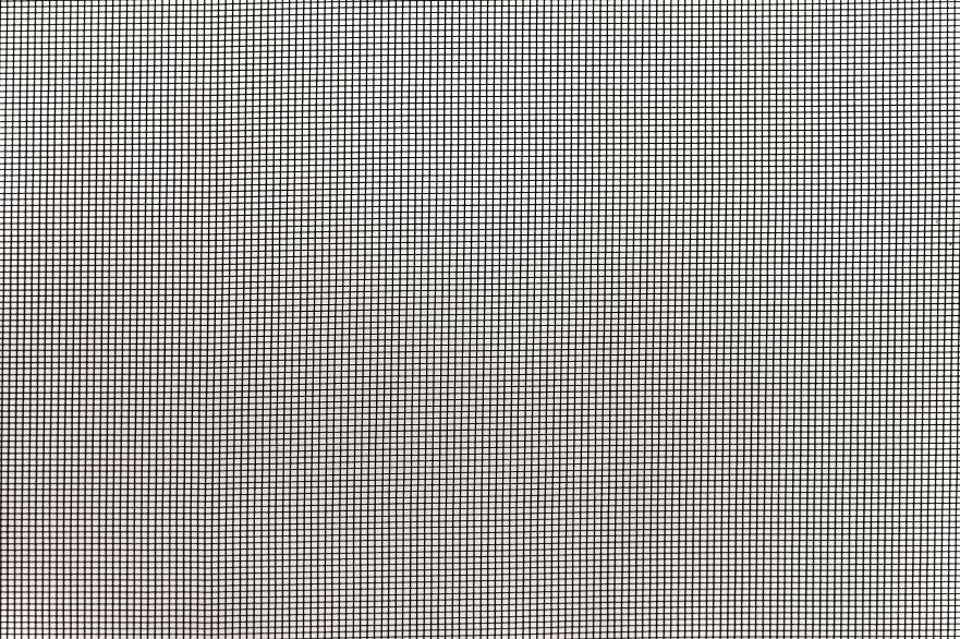 Grid of thin, black lines on a white background, with a slight bulge in the center.