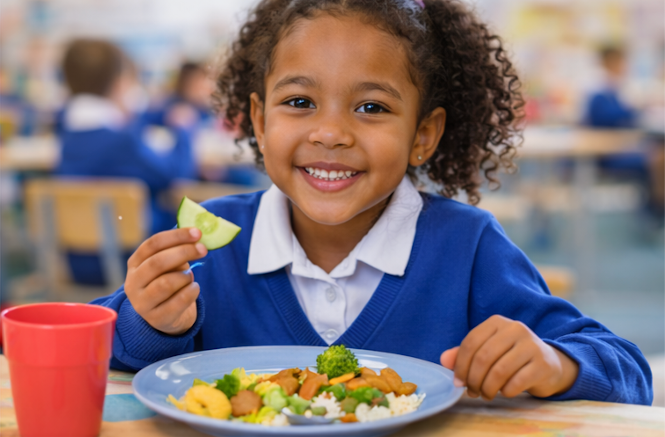 Freshly prepared Primary School food