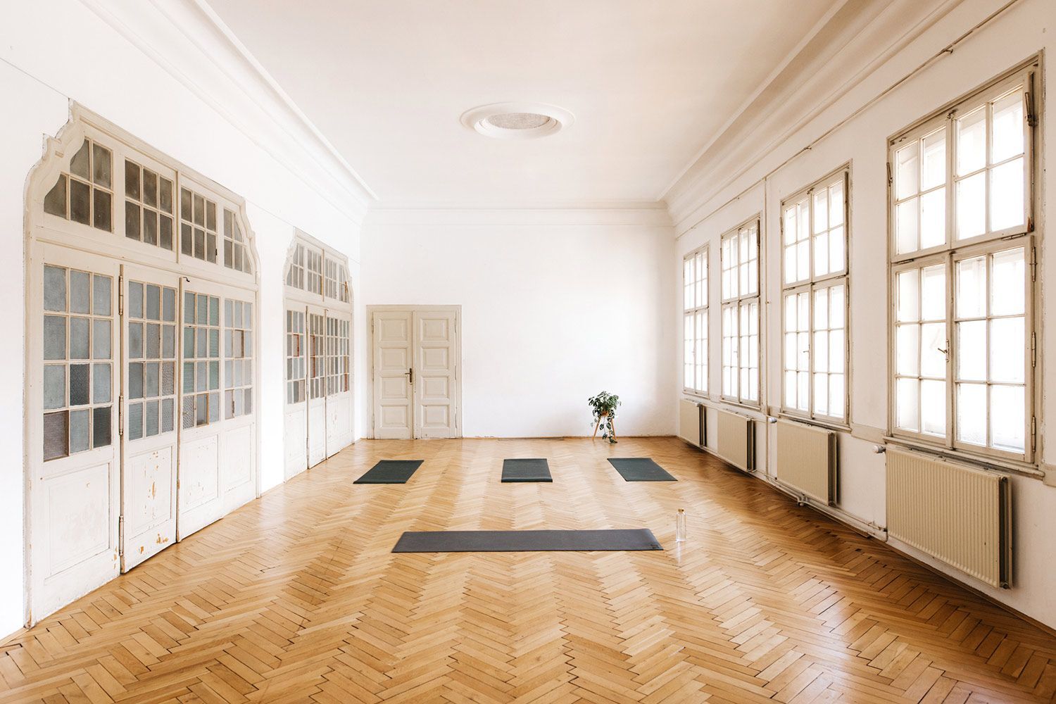 Yoga Mats in Empty Studio Yoga Mats in Empty Studio