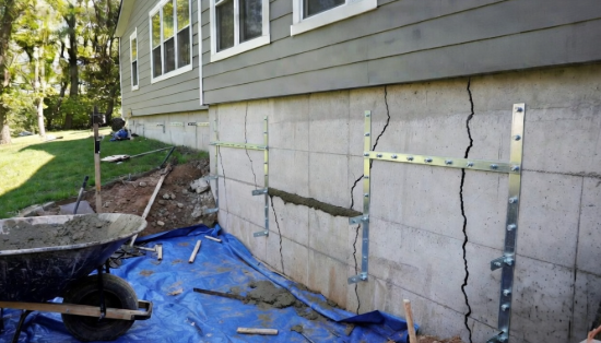 Foundation Crack Repair in Lee’s Summit, MO, performed by ABI Corporation foundation specialists
