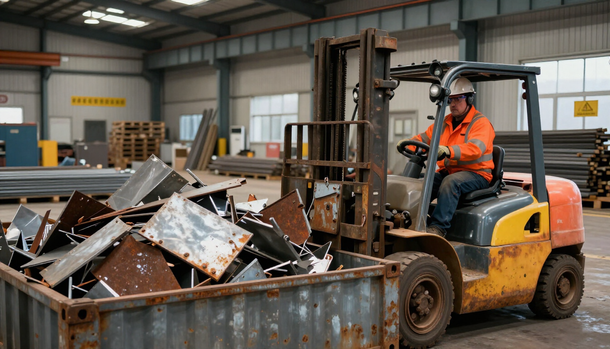 Team Metalfer nel piazzale di recupero rottami
