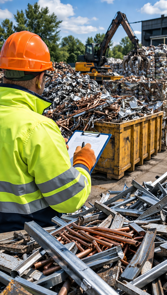 Team Metalfer nel piazzale di recupero rottami
