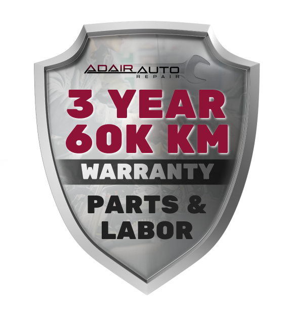 3 Year 60K KM Warranty | Adair Auto Repair Inc