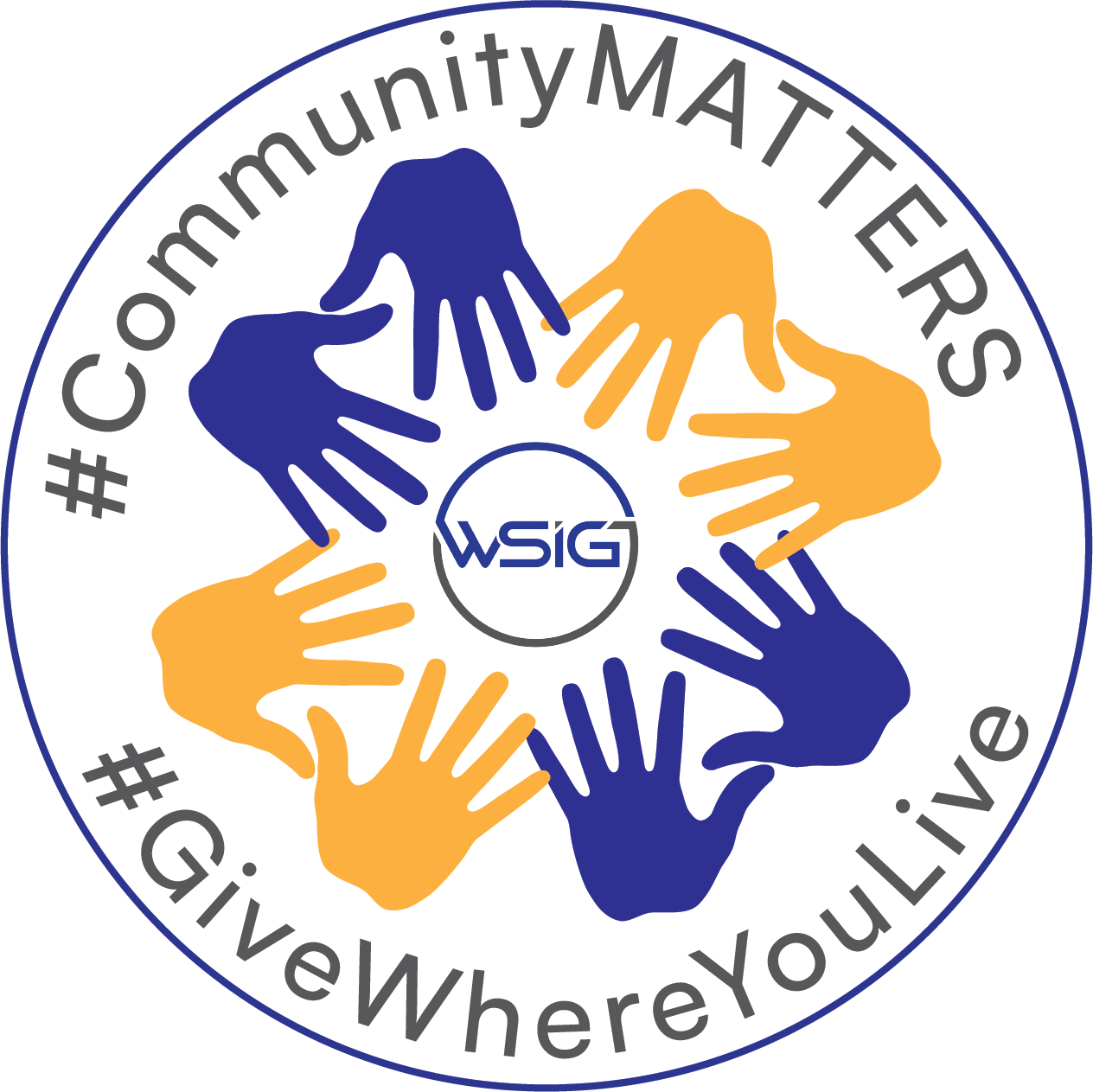 A logo that says community matters # give where you live