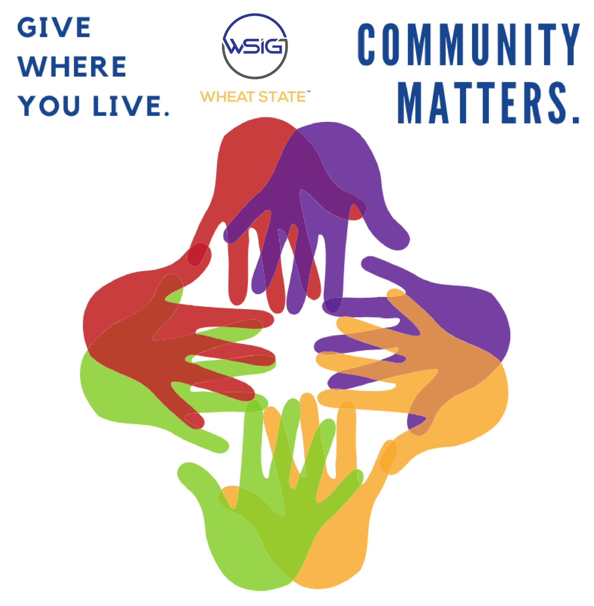 A poster that says give where you live community matters