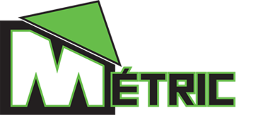 Logo avec des formes géométriques vertes et noires et le mot 