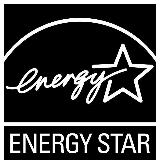 Logo Energy Star : Étoile blanche et texte sur fond noir, avec les mots « energy » et « ENERGY STAR ».