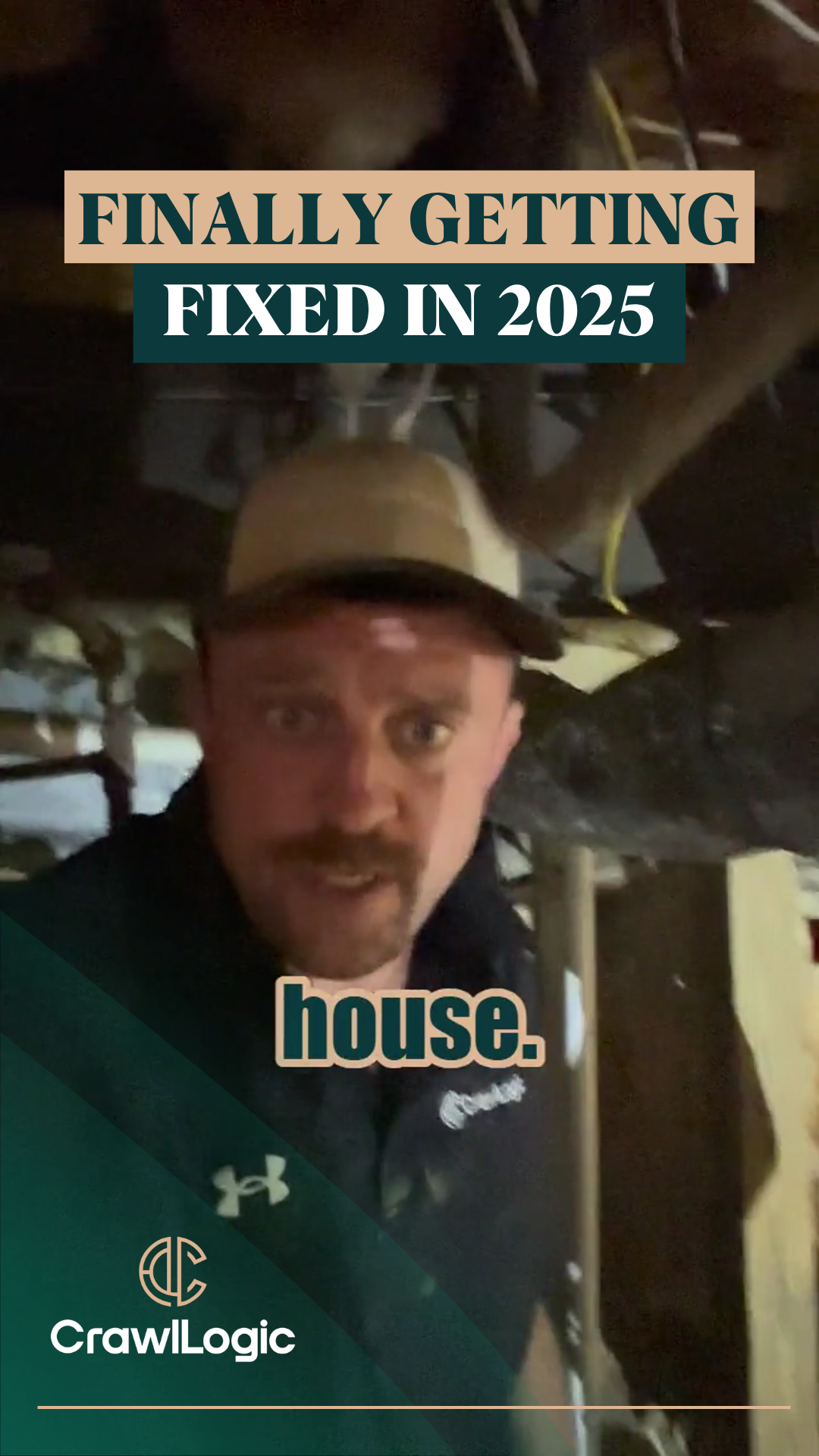 A man with a hat and mustache is standing under a car.