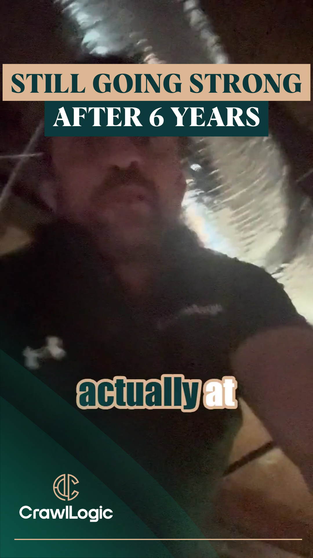 Man in dark setting says